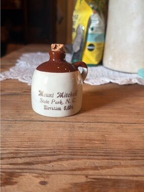 Mount Mitchell State Park Ceramic Mini Jug - Brown and Cream